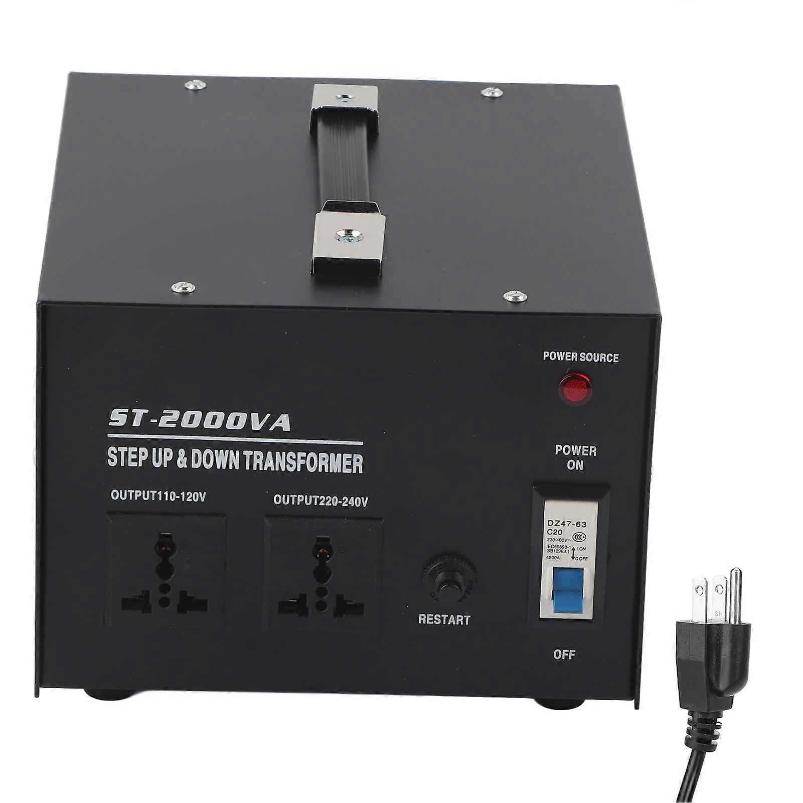 2000W AC Voltage Converter 110V to 220V Single Phase Power Transformer ST2000VA US Plug NO.0075