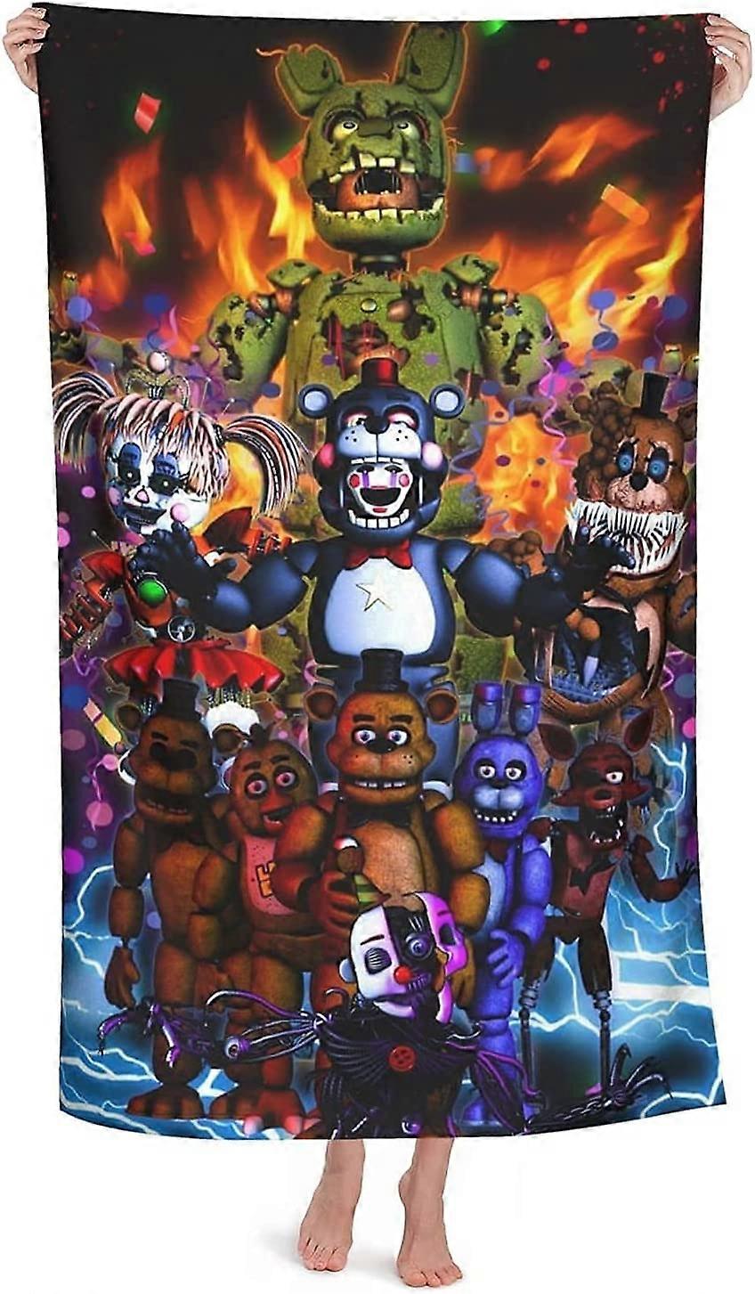 خمس ليال في منشفة شاطئ فريدي ، منشفة حمام أنيمي ثلاثية الأبعاد ، منشفة شاطئ ، منشفة حمام سباحة ، منشفة كرتون سريعة التجفيف -SYS24825