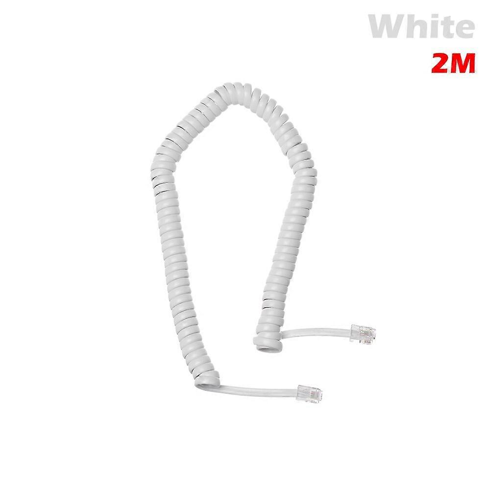 Telephone Cord Straighten 2m3m Handset Line Machine Spiral Curve 4P4C Connector Copper Wire Phone Volume Curve Handset Cable