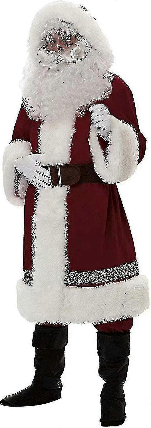 Christmas Cosplay Costume for Plush Santa Claus Clothing Sets New Year XMAS Party Fancy Dress