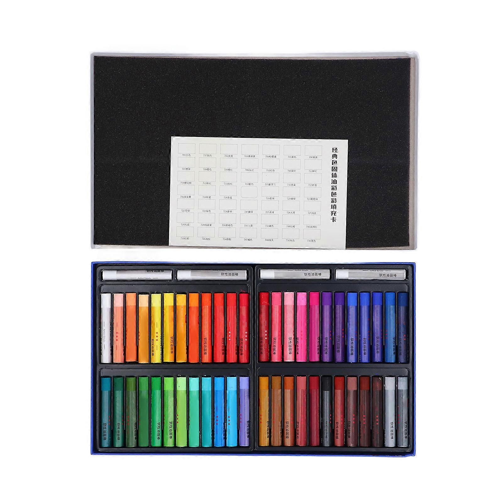 Oil Pastel Set Vibrant Soft Uniform Color Oil Pastel for Painting Blending Layering Shading 48 and 4