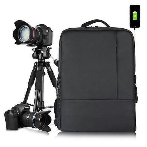 PVC Multifunctional Travel Camera Backpack with USB Charging Interface