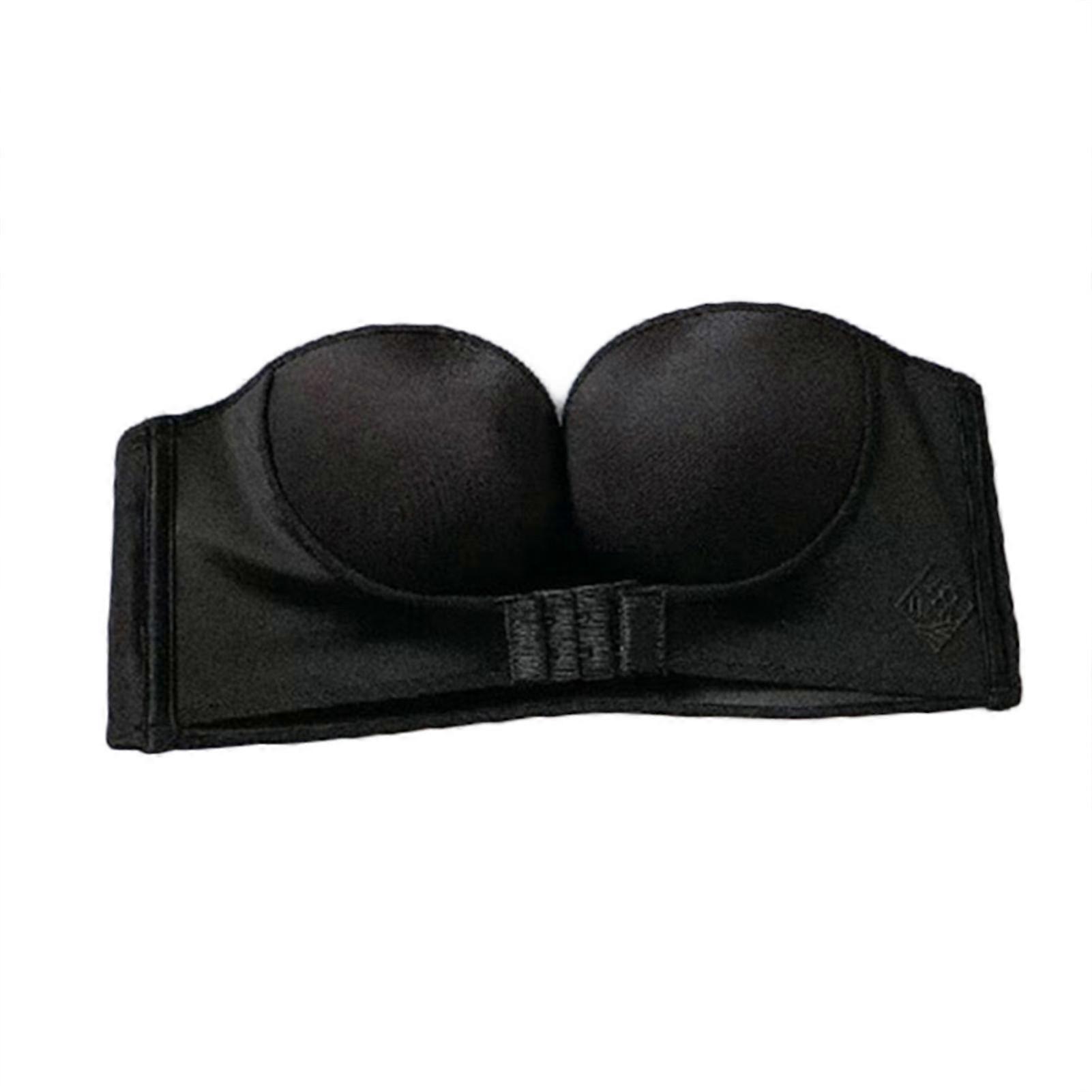 Strapless Front Buckle Lift Bra Seamless Backless Sticky Invisible Push Up Bra Anti-slip