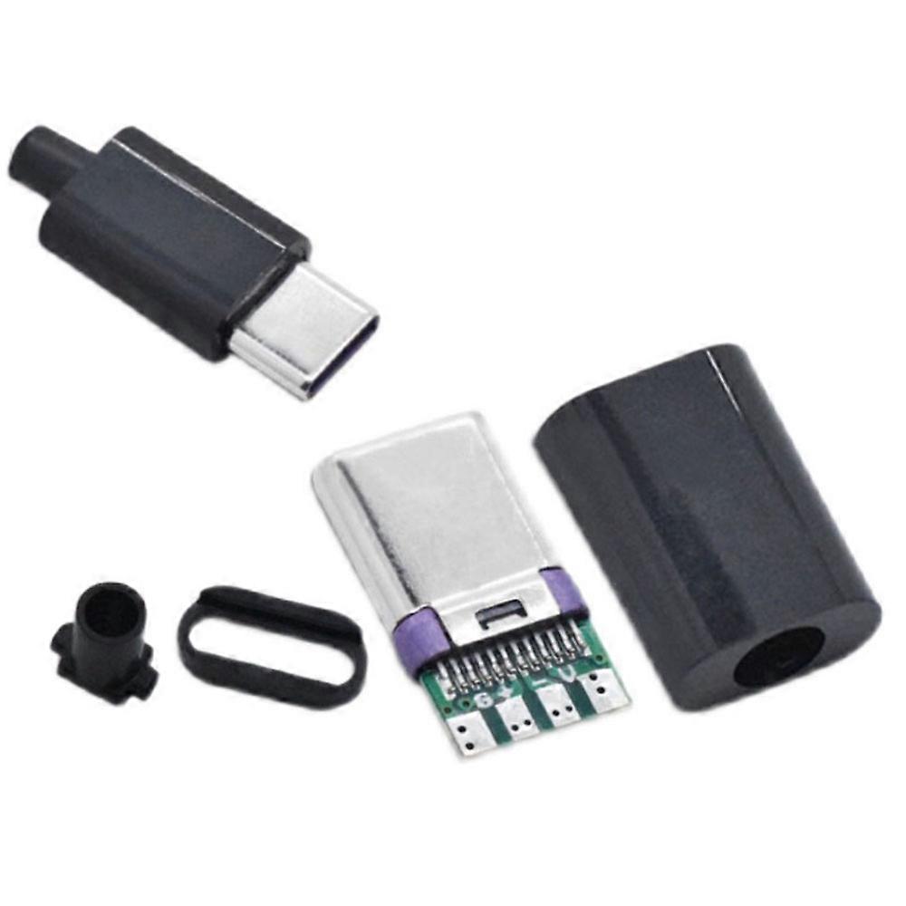 10kpl tyypin C Mirco USB-liittimet urospuolinen liitin hännänpistoke sähköliittimet conector kotelo DIY 5A suurvirtainen latauspistoke