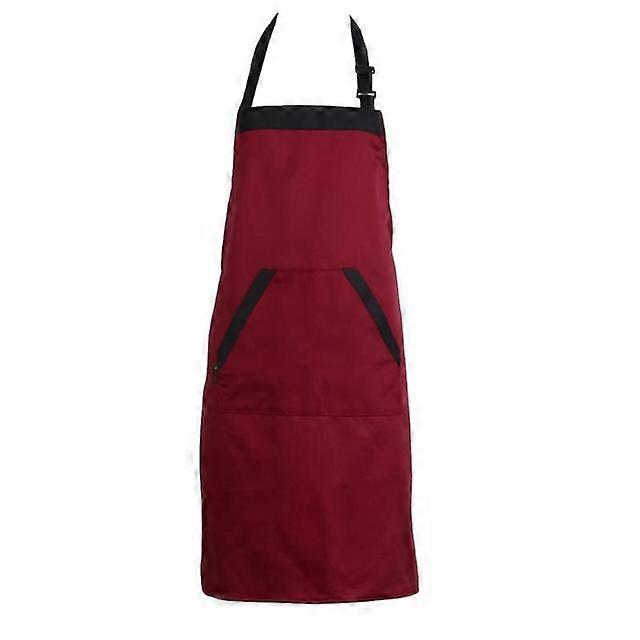 2PCS Black Red Uni Chef Cooking Kitchen Catering Halterneck Apron Bib