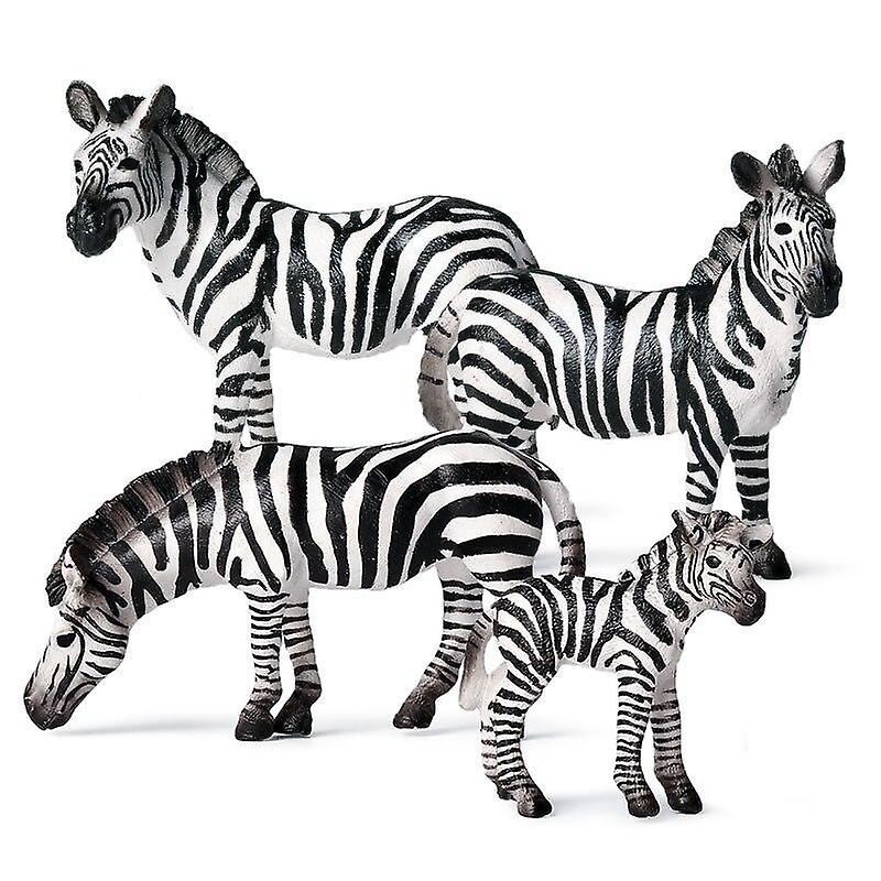 Creative Simulation Wild Animal Model Solid Static Zebra Suit Decoration Toy Zebra Foal Model Beloved Child Gift