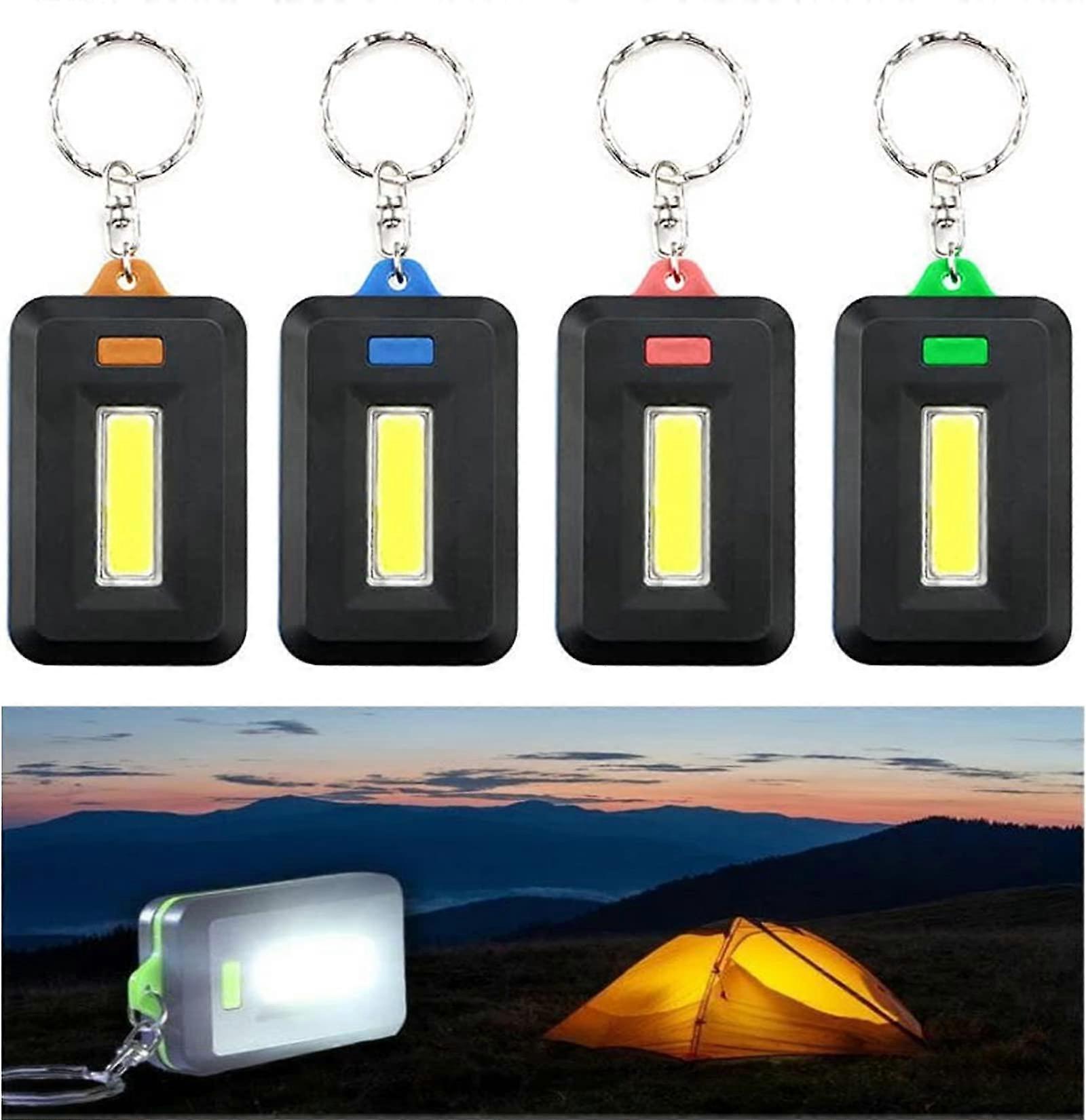 Mini LED Flashlight Keychain, Mini Keychain Light KeyLights with Key Ring, COB LED Small Key Ring Flashlight