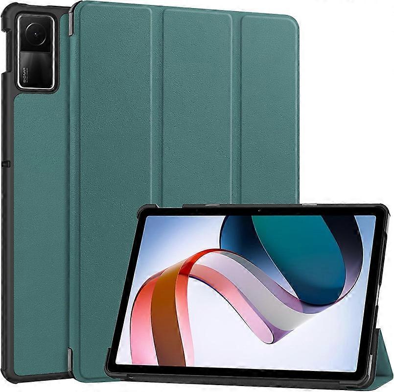 Tablet Cases for Xiaomi Redmi Pad SE 11 inch 2023 Released, Flip PU Leather Smart Auto Sleep/Wake Function, Dark Green