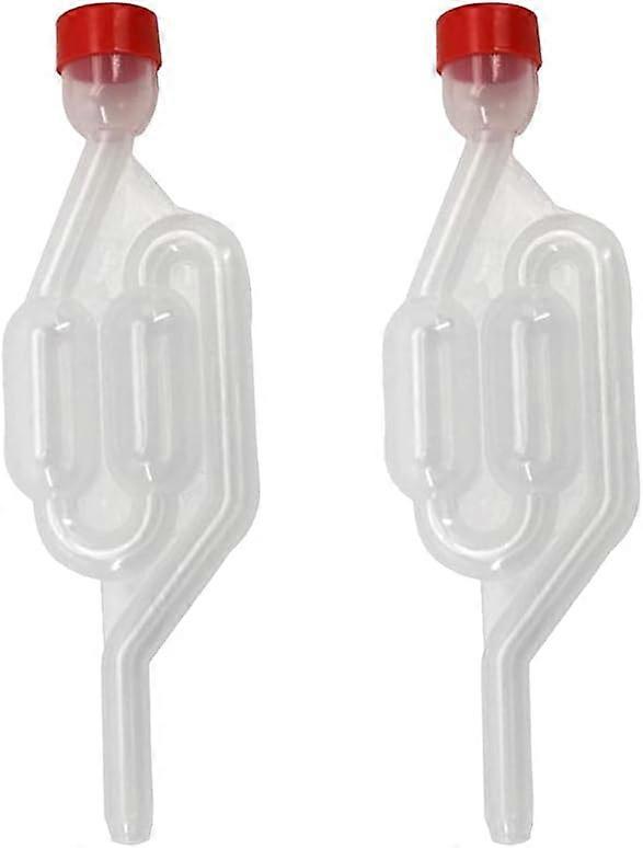Pack of 2 Household Bubble Nozzle Exhaust Water Seal Air Lock Wine Vent Disposable Exhaust with Lid for Wine Making Party Supplies