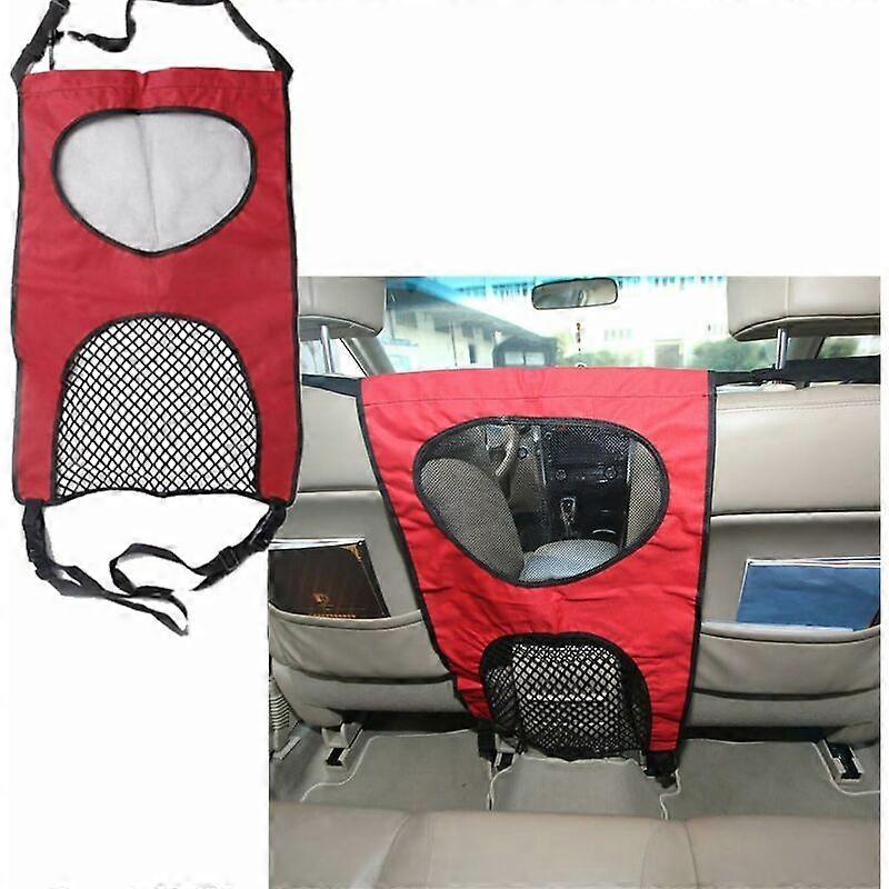 Car Barrier Pet Travel Dog Barrier Safety Barrier Backseat Protective Net (Red)