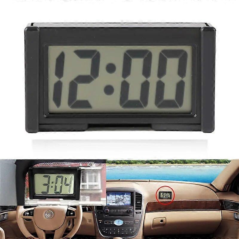 Mini Car Clock Auto Car Truck Dashboard Time Convenient Durable Self-Adhesive Bracket Vehicle Electronic Digital Clock For Car