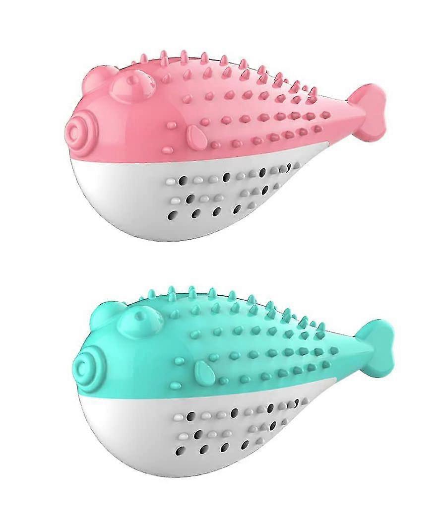 2pcs Cat Toy Silicone Catnip Toy Pufferfish Shape