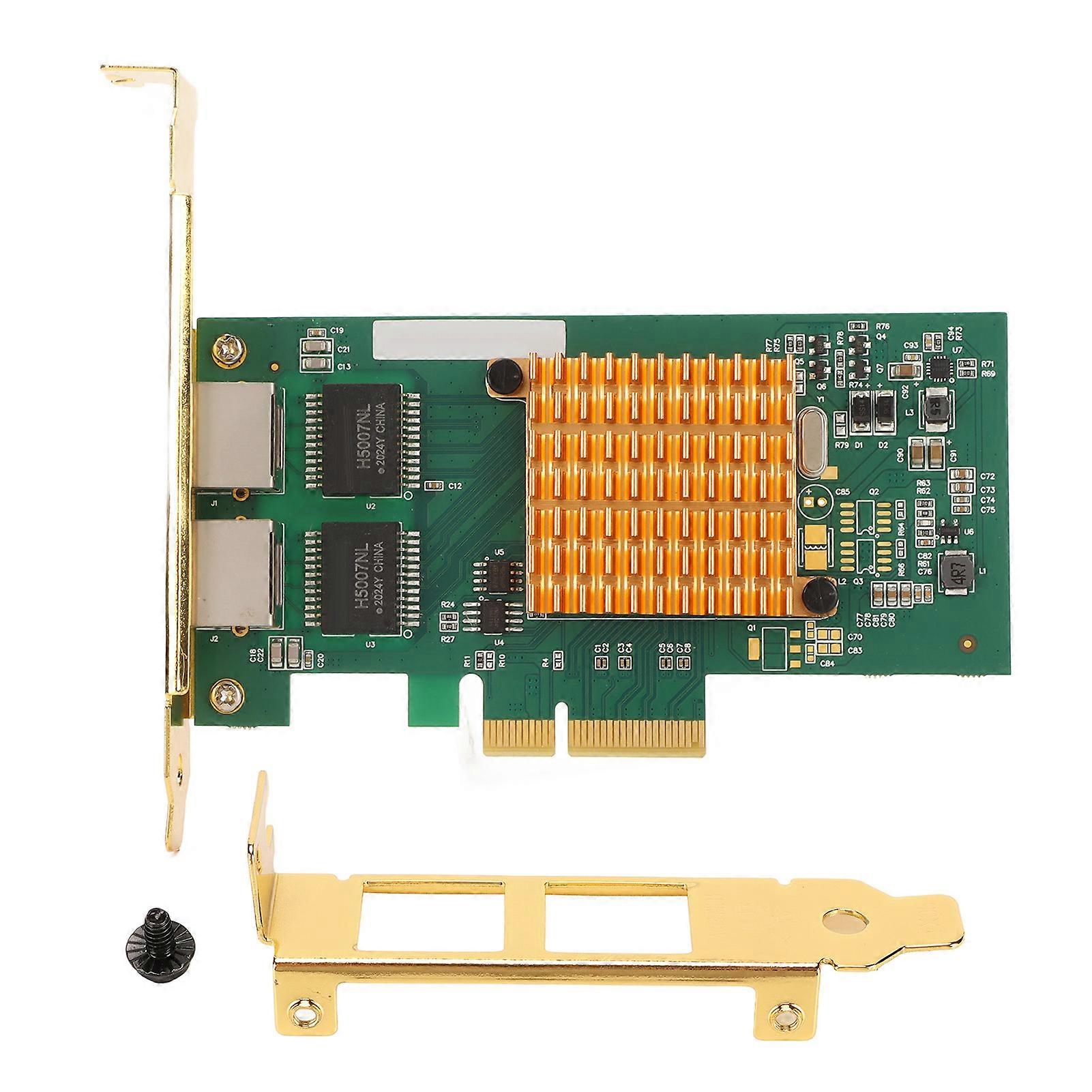 PCI Express Network Card 2 Port Gigabit NIC 2 RJ45 Ports Fast Ethernet PCI Express Network Adapter with for Intel I350 Chip YEMMA