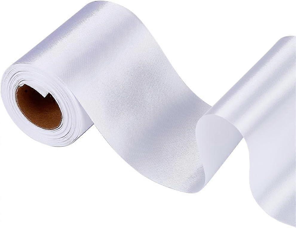 22 Yards x 4 Inch Wide Double Faced Satin Ribbon Roll Polyester Solid Fabric Large Ribbon for Gift Wrapping Grand Opening Chair Sash Bouquet Bow Makin