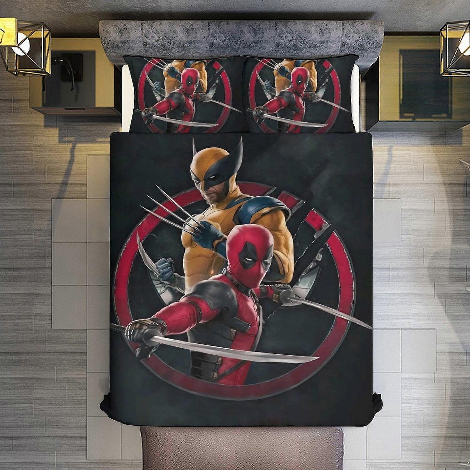 v3162  Bed Sheets Bedding 3 Piece Bedding Set,Spider-Man Comforter Set for Kids Boys Teen Men Tween 3D Lightweight Microfiber Bedding Sets (1 Duvet Co
