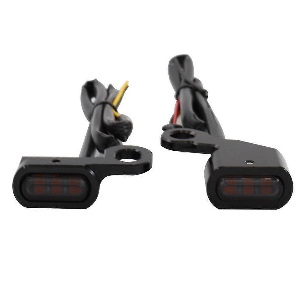 Pair Motorcycle Mini LED Turn Signal Light Running Indicator Amber Lamp For Harley Softail 2000-2014 Dyna sportsman 1996-2003