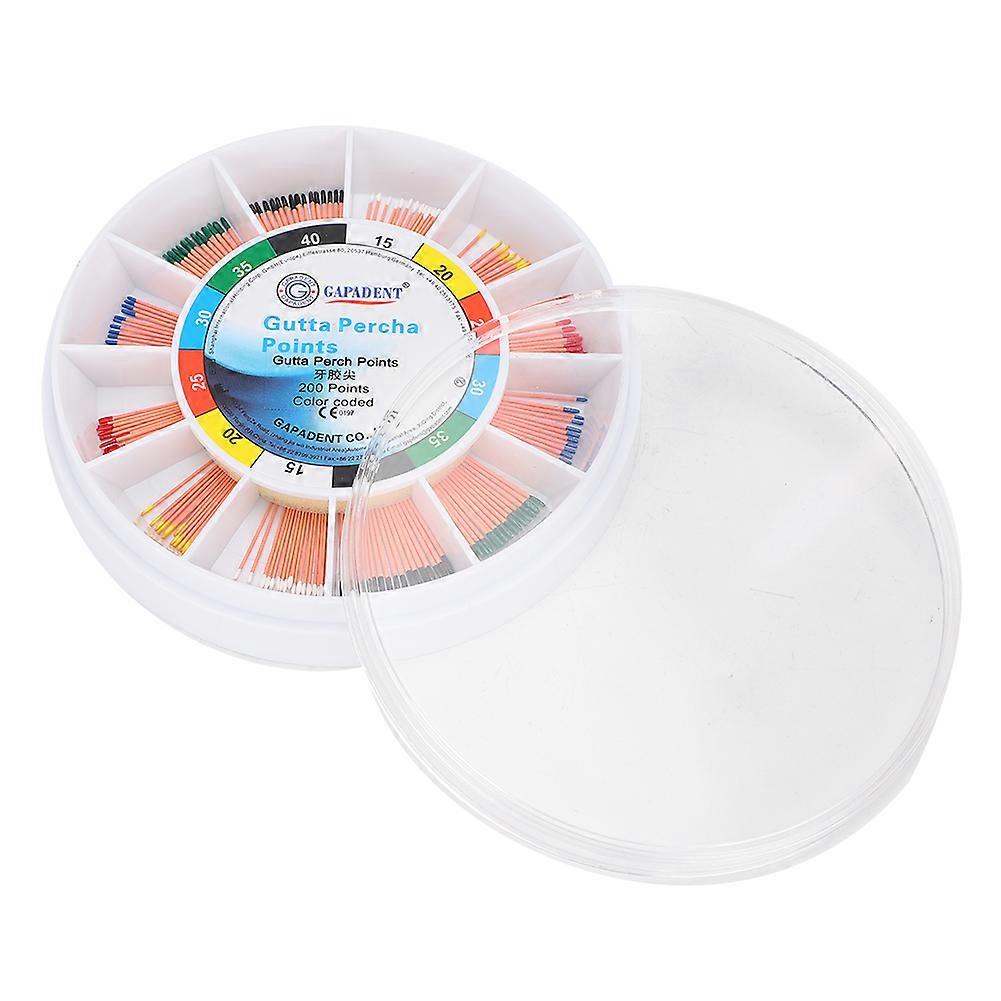 200pcs / box Dental Gutta Percha Points Tips Endodontic Root Canal Fill Material