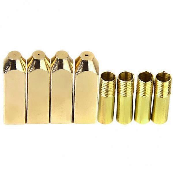7x4PCS Gold Rectangular Metal Aglets Shoe Laces Tips DIY Screw On Replacement
