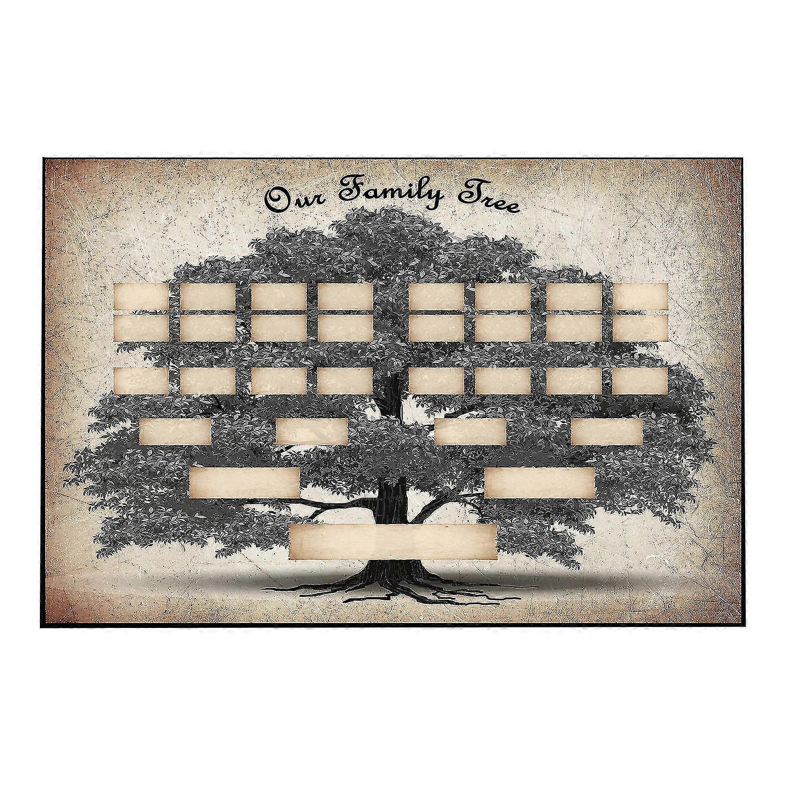 Family Tree Diy 5 Generations Polyester Oil Canvas Art Posters And Prints Wall