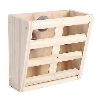 Rabbit Fodder Feeder Wooden Grass Manger Rack Stand Food Bowl for Chinchilla and Guinea Pig