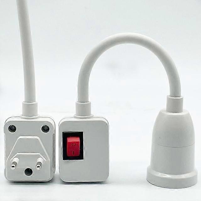 Stainless Steel E27 Lamp Base Flexible Bend Mobile Test Light Socket Light Adapter Plug Switch