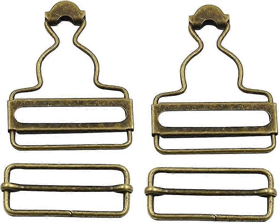 Metal Sling Buckle For Sling And Shoulder Strap With Rectangular Slider Buckle Inner Width 3.8mm (bronze) (4pcs)
