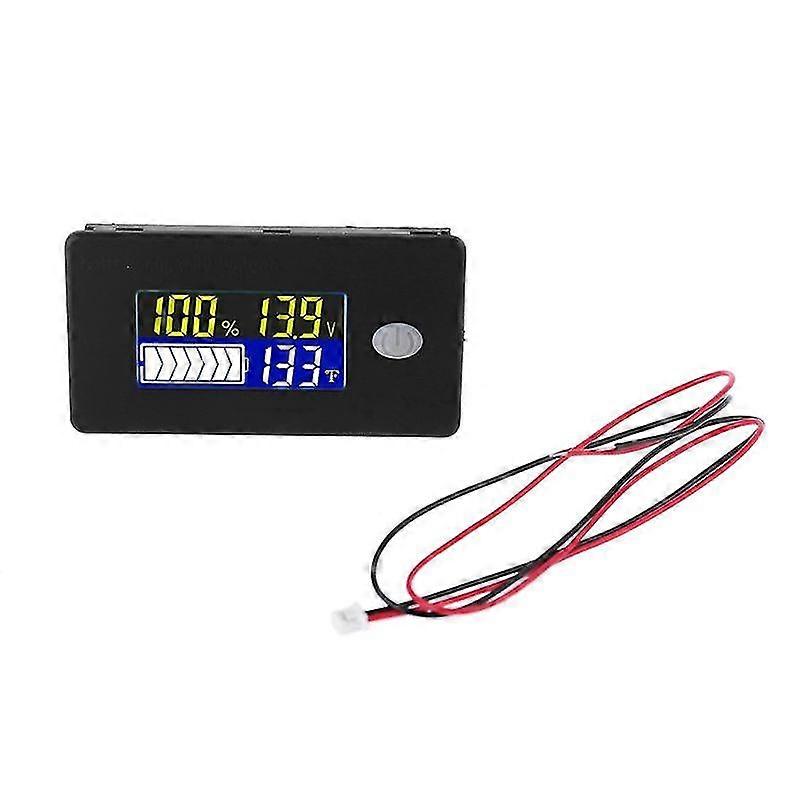Li-ion Lifepo4 Lead Acid Battery Capacity Indicator 12v 24v 36v 48v 60v 72 Display Lcd Voltmeter Temperature Meter Tester Js-c35