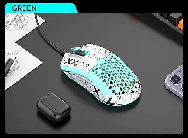 M5 Honeycomb Lightweight Usb Wired Ergonomic Rgb Paw3325 Chip 800-12000dpi E-sports Game Mouse For Pc Laptop Tablet