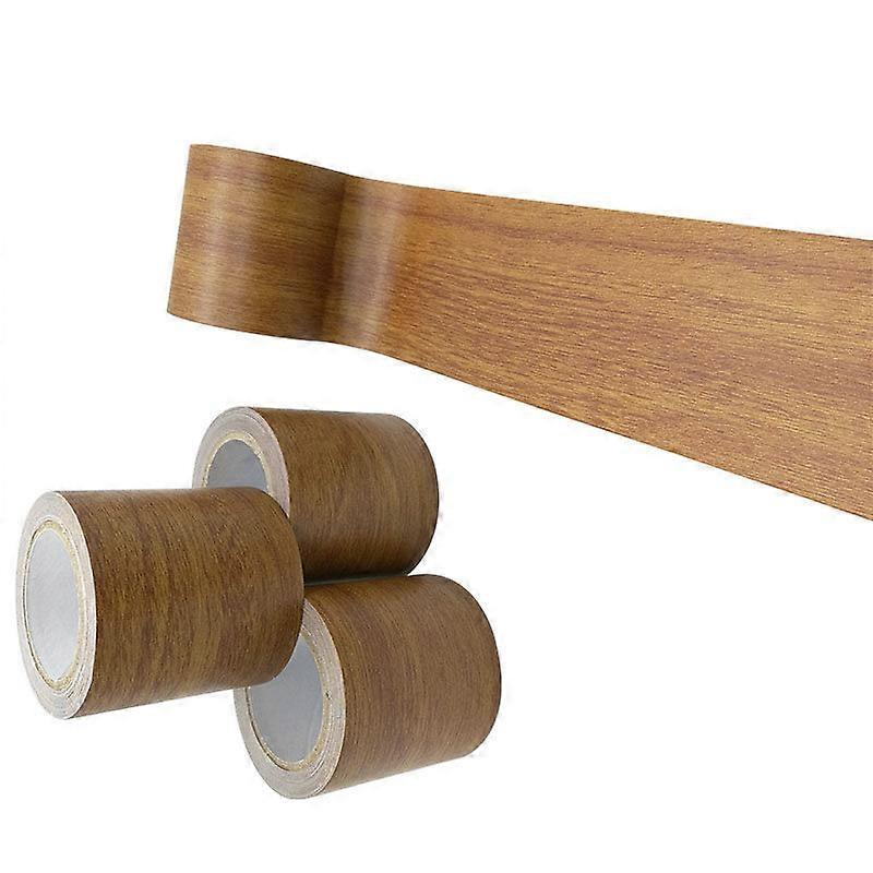 1Pcs Roll Realistic Wood Grain Repair Duct Tape Furniture Renovation Skirting LineW:8CM*L:4.57Mbrown