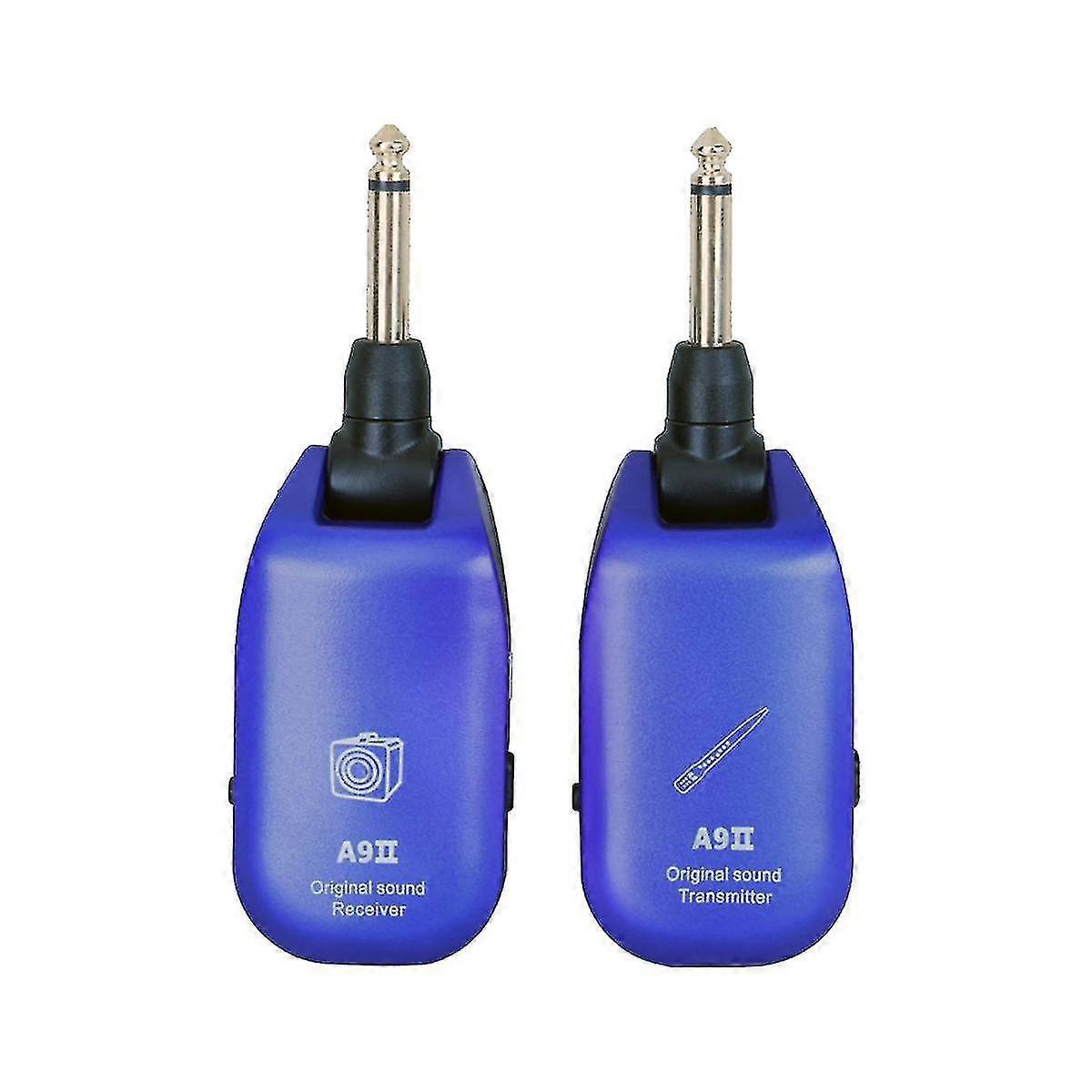 Trådlöst gitarrsystem 2.4g uppladdningsbar 4-kanals gitarrsändarmottagare för elgitarr