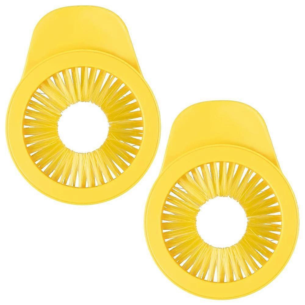 2 Pack Corn Cleaning Brush Vegetable Washer Plastic Vegetable Fruit Silk Remover, Green