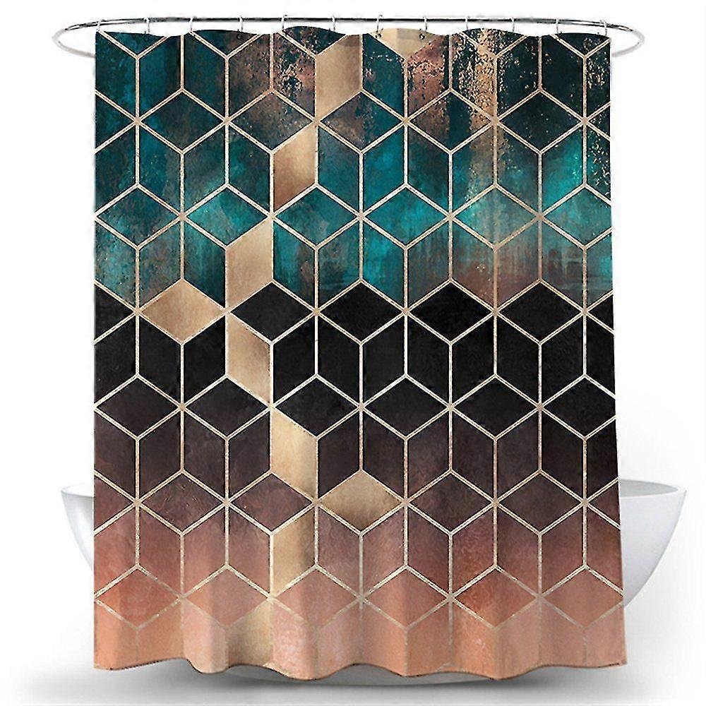 Shower Curtain Curtain,Geometric Pattern Width 120x180cm