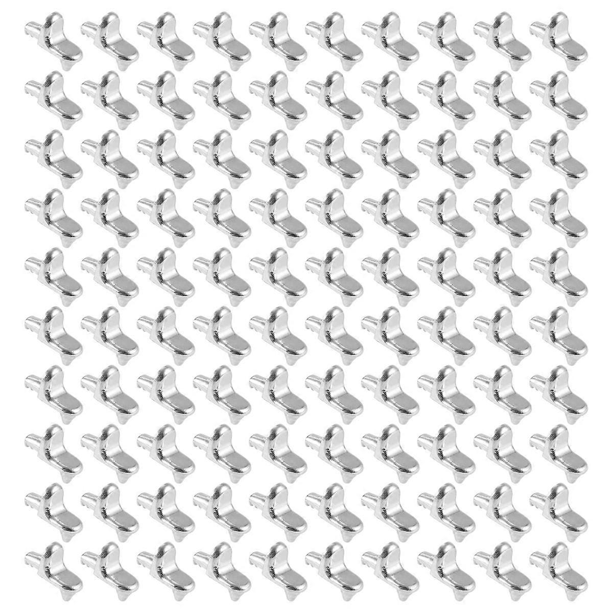 100PCS Regal Stütze Stifte Schrank Laminat Stifte Glas Vernickelt Stifte Befestigung Halterung Halter Möbel Hardware