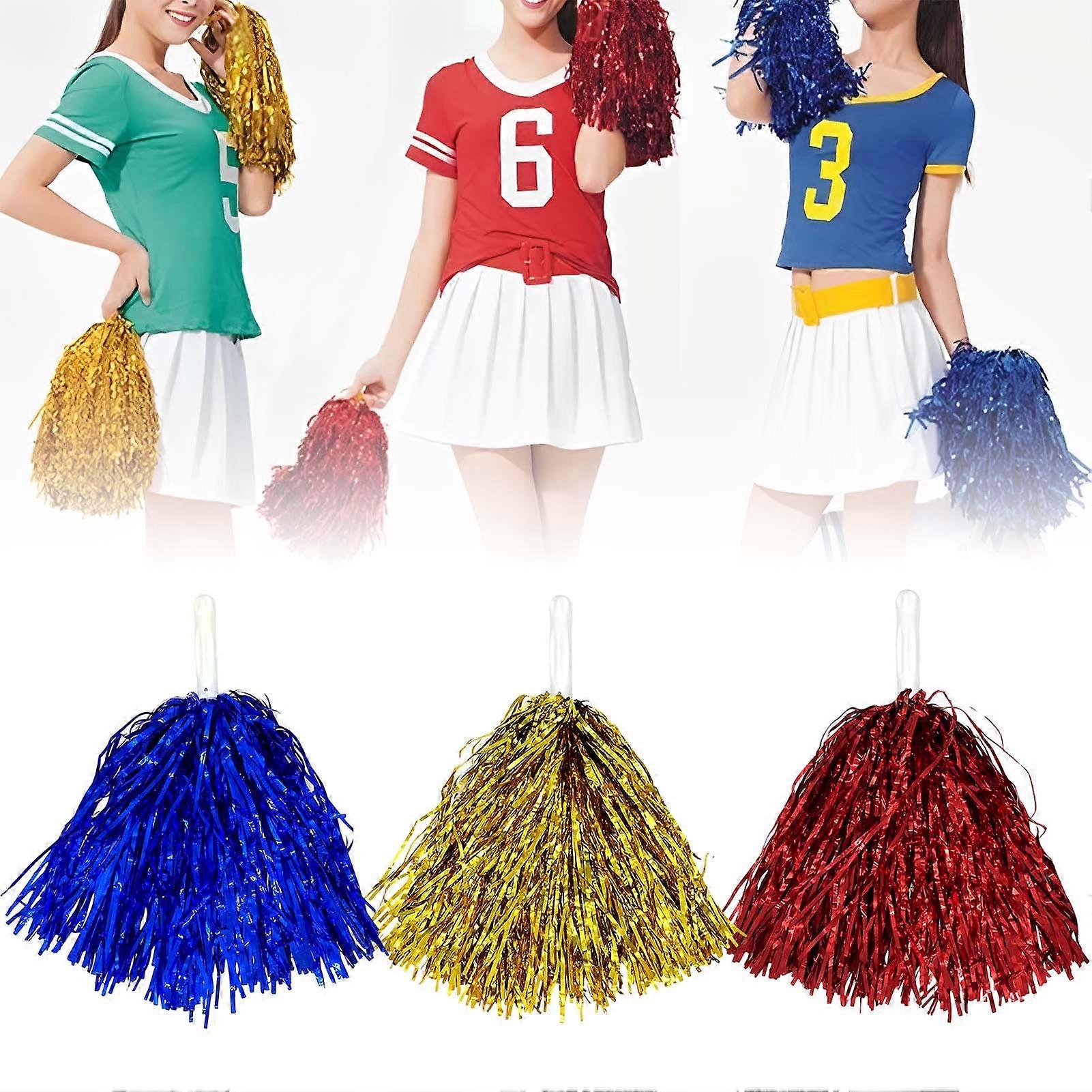 1 Pair Cheerleaders Cheer Pom Poms Attractive Exercise Handles Props Poms Prop Ball Suitable for Adults Ball Dance