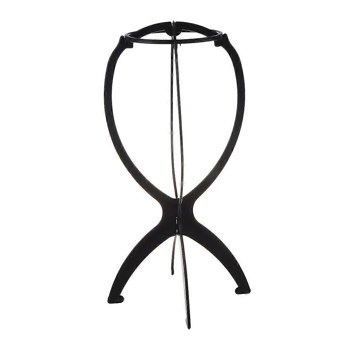 Kunststoff Perücke Display Stabile Durable Perücke Haar Hut Stand Haarhalter Display - Schwarz