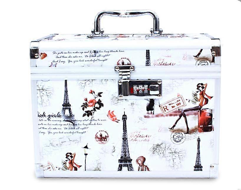 Makeup Case Make up Box 2 Tiers with Mirror inside