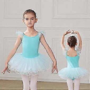 Robe Tutu Ballet Fille Coton - Justaucorps Avec Jupe 4 Couches Dentelle, Danse Classique Ou Déguisement Princesse