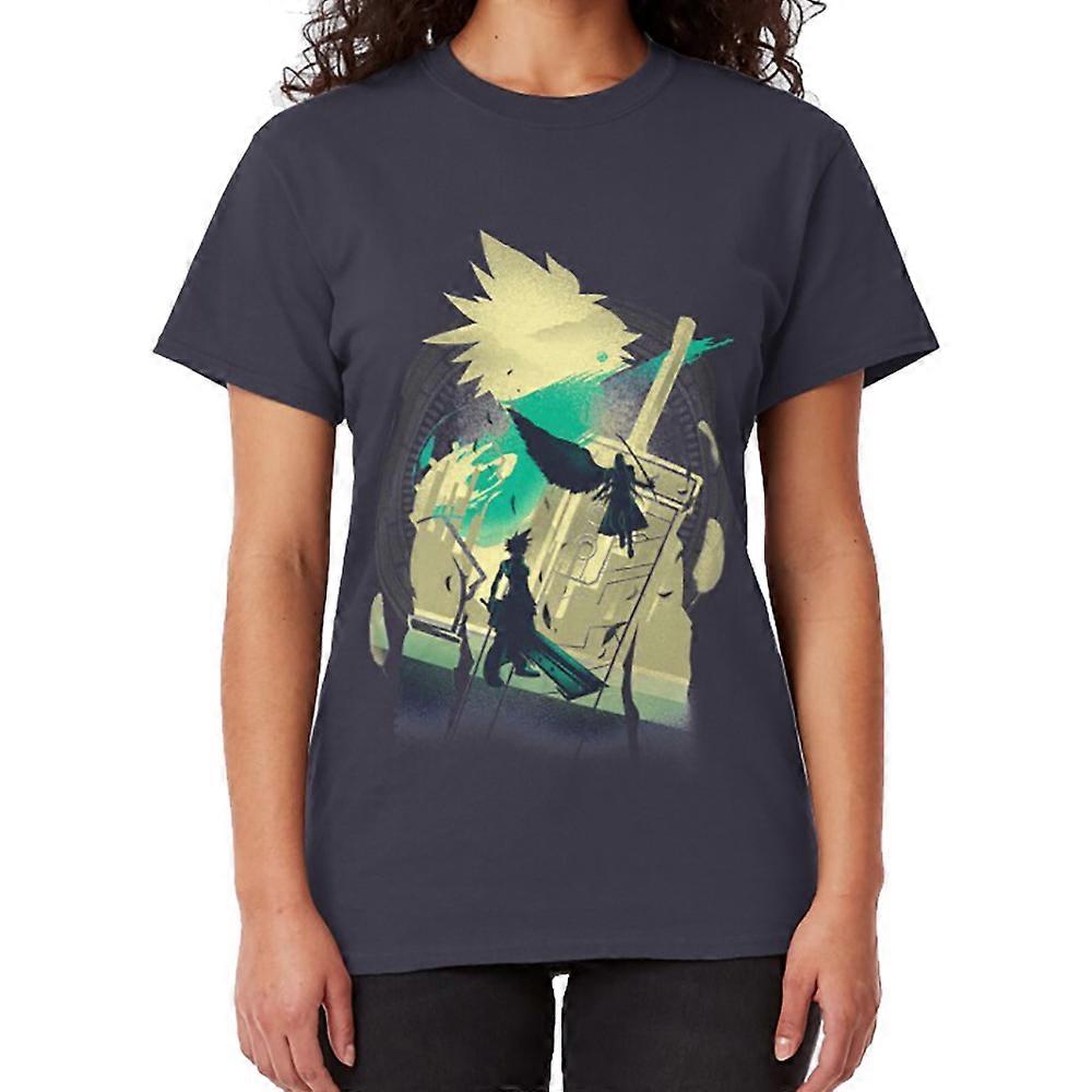 Golden Sun Motif Celestial Pattern T-shirt