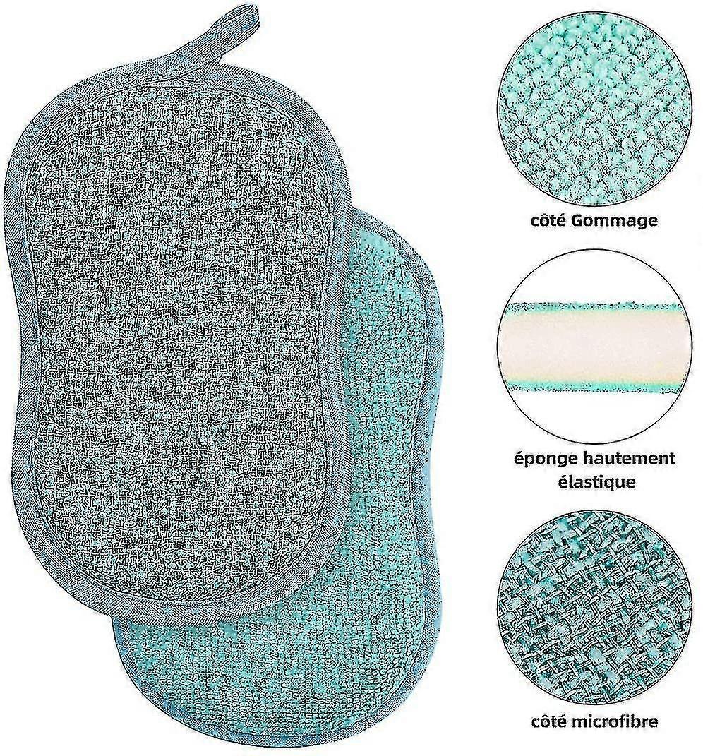 Kitchen Dishwashing Sponge, Antibacterial, Washable, Reusable (8 Pieces)