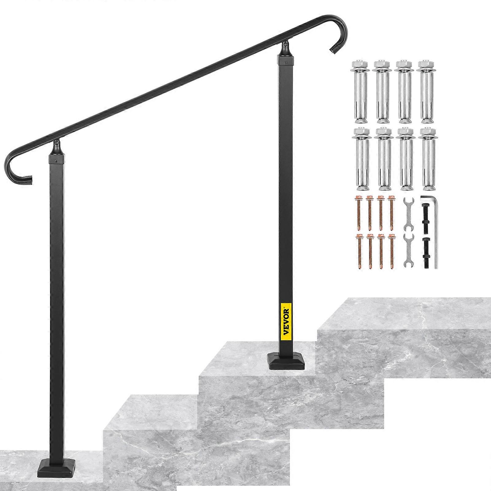 Trapleuning Leuning Kit Fit 2 of 3 stappen legering metalen stap leuning