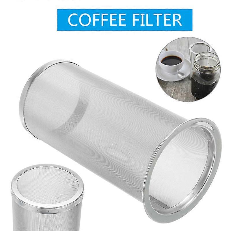 32oZ Mason Jars Strainer Stainless Steel Wide Mouth Jar Filter Basket Mesh Cylindrical Cold Brew Coffee Maker Infuser Loose Leaf