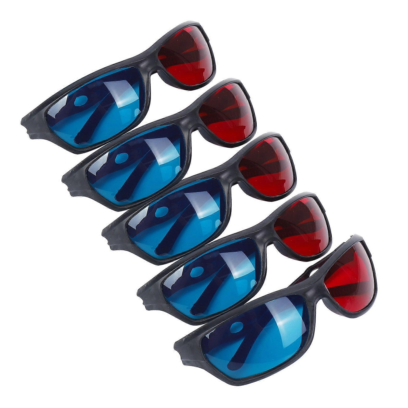 5x Red and Blue Anaglyph Dimensional 3D VISION Glasses For TV Game DVD