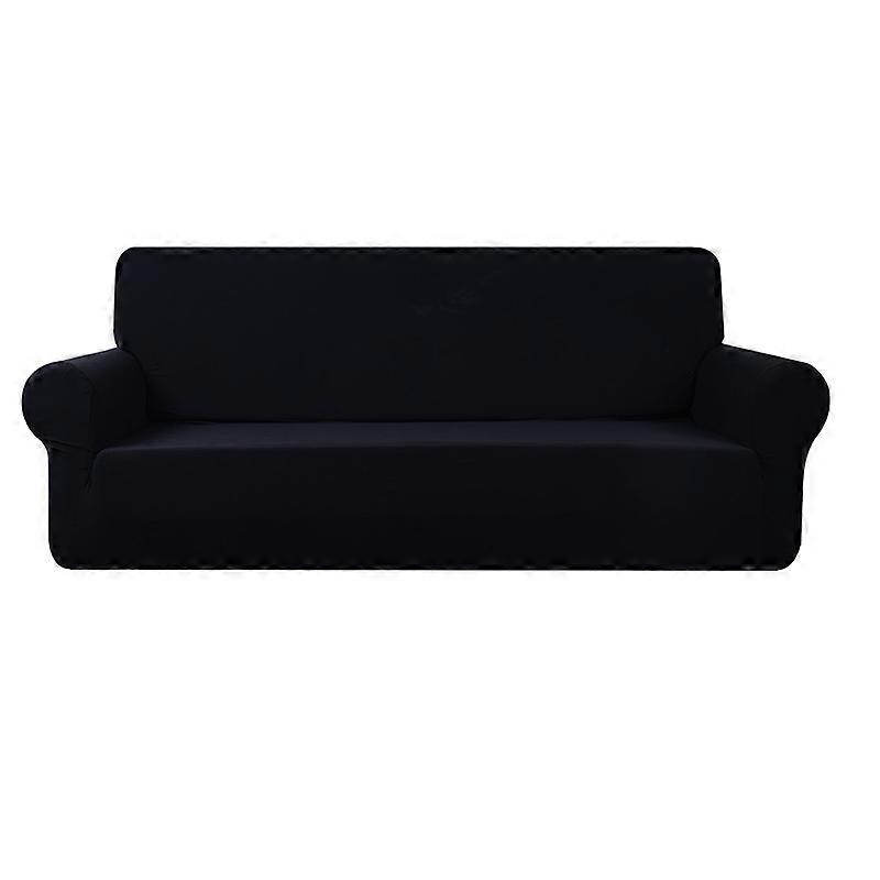Super Elastic Sofa Cover - Spandex Non-Slip Soft Couch Cover, Washable Furniture Cover with Non-Slip Foam and Elastic Bottom for Kids, Pets (Sofa, Bla