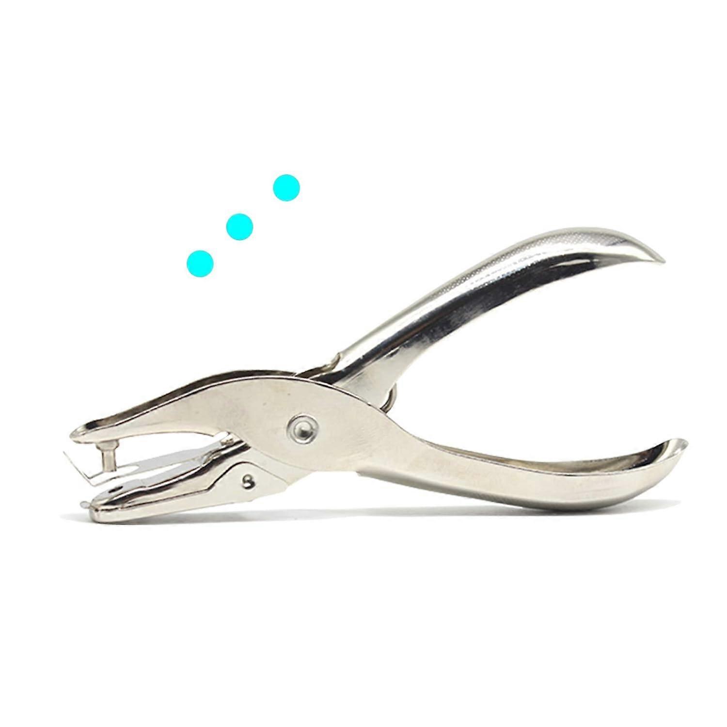 Small Single Hole Punch 1/8" (3mm), Handheld Round, 8-Sheet Capacity for DIY Craft Paper, Labels and Tickets