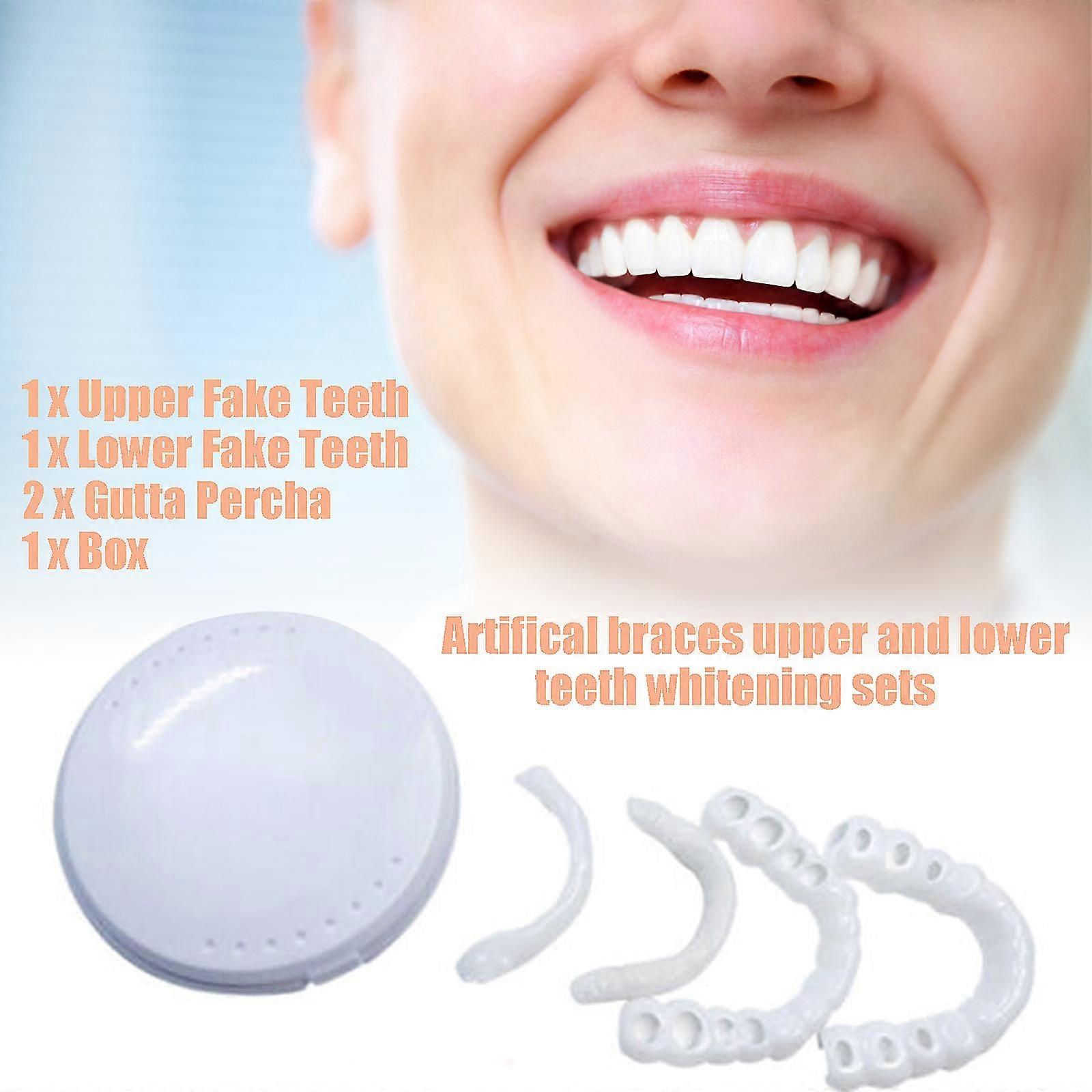 Snap On Bottom Upper Lower False Tooth Veneers Zahnersatz Fake Tooth Smile