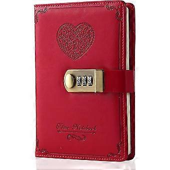 Diario Con Lucchetto A Password - A5, Pelle PU, 240 Pagine, Viola, Con Penna E Confezione Regalo - Foto 3