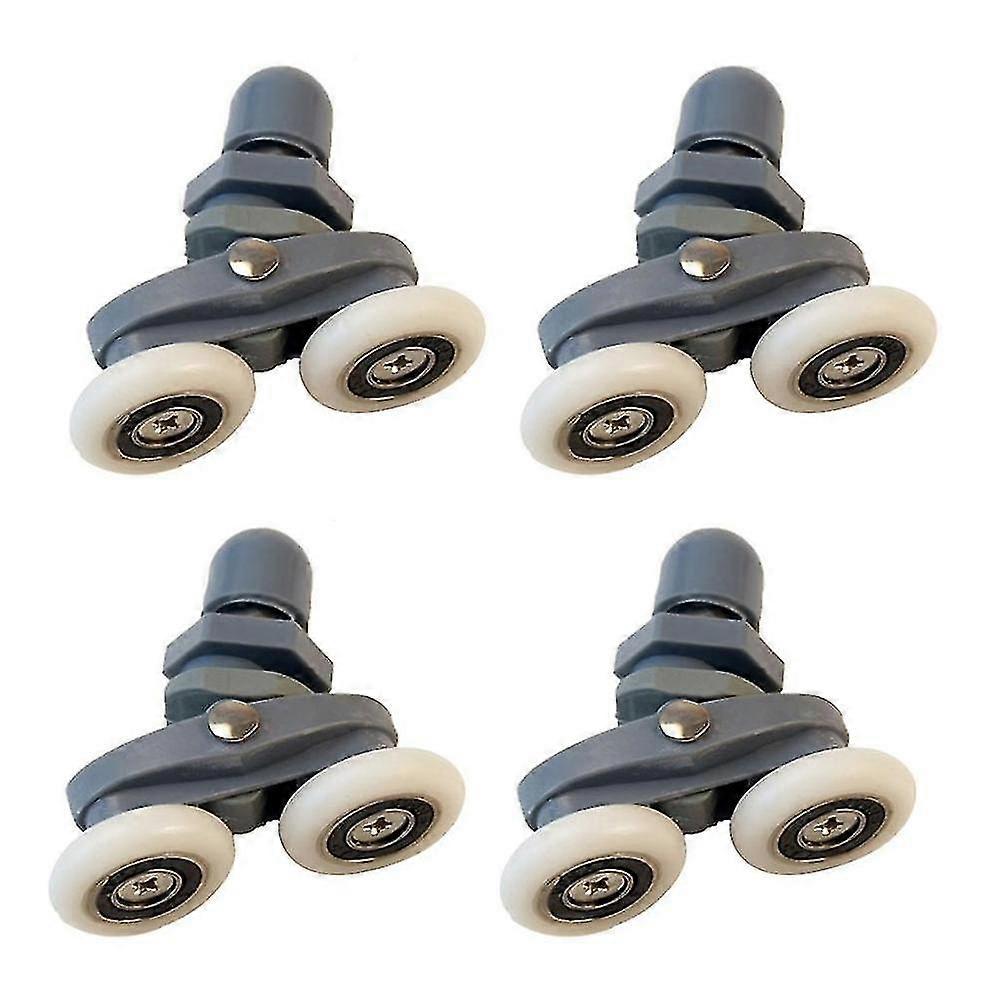 4pcs/set Adjusting Double Swinging Pulley Wheel Shower Cabin Sliding Door Roller