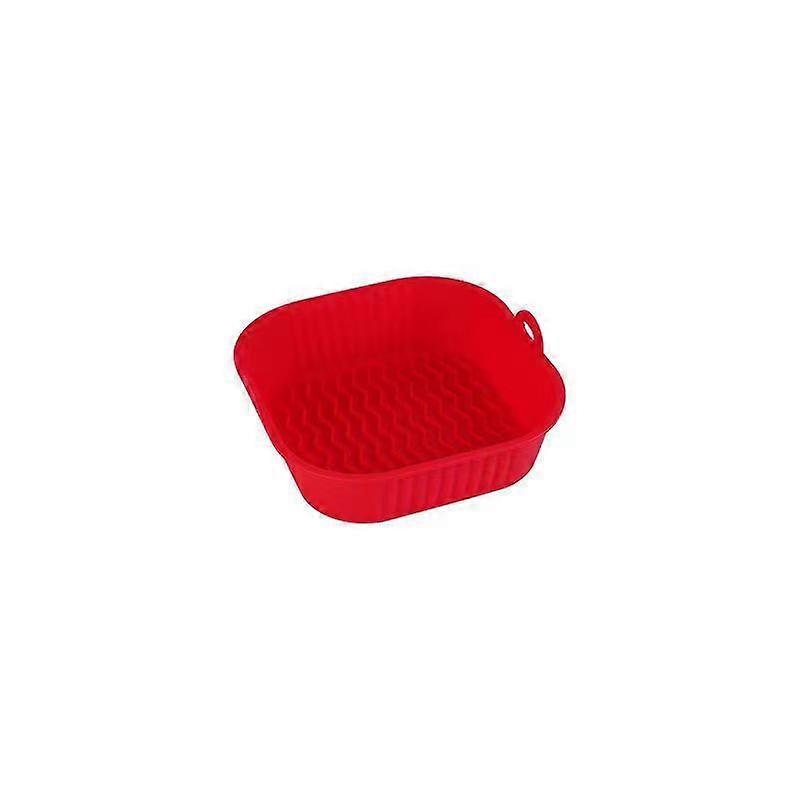 Square Silicone Air Fryer Liner Basket Reusable Air Fryer Pot Tray Heat Resistant Food Baking for AirFryer Chicken Accessories