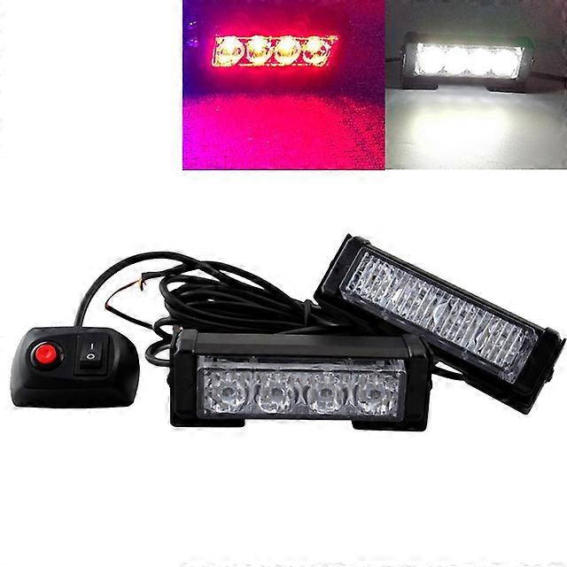 2 in 1 Universal Vehicle Lighting Motorcycle LED red/blue Flashing lamp Police Motors Styling Led Signal light Safety Warning Indicator lights
