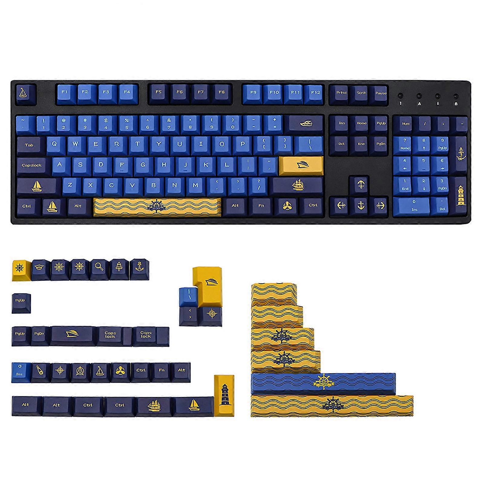 143 Keys Navigation Keycaps Thick PBT Dye Sub Cherry Mechanical Keyboard Keycap